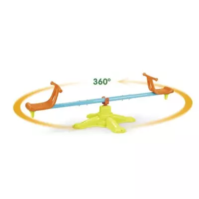 Balancoire Twister Feber - Tourne 360° - Enfant 3+ ans - Vert/Bleu