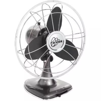 Ventilateur REDWOOD Ø30cm 30W design rétro anthracite et chrome