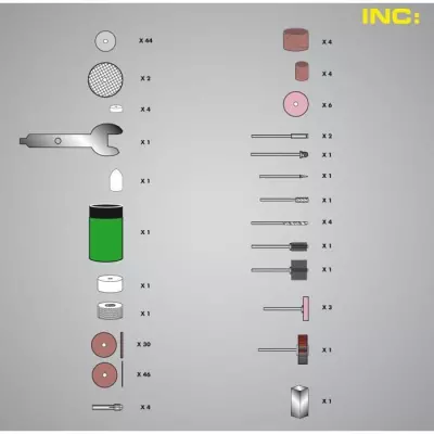 Accessoires mini outil verre ou porcelaine - Kit compact de précision