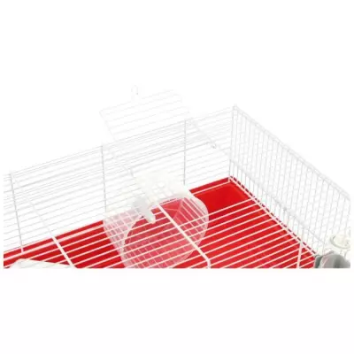 Cage hamster complète avec roue, mangeoire, maisonnette et abreuvoir - FERPLAST