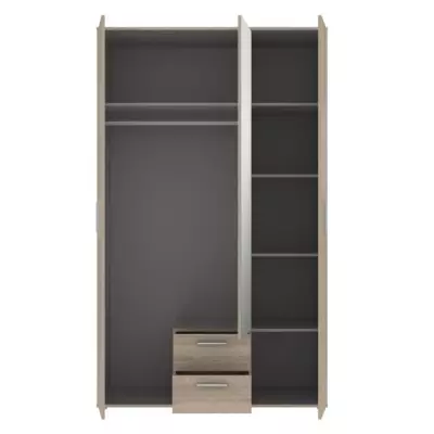 Armoire 3 portes battantes chene Sonoma - L121 x P54 cm