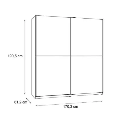 Armoire 2 portes coulissantes chene clair - Responsable - FSC®
