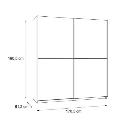 Armoire 2 portes coulissantes chêne et blanc - ULOS