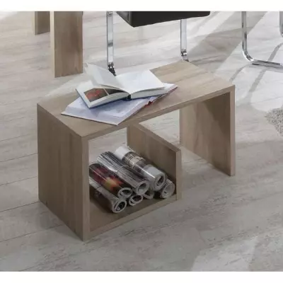 Table basse en Mélamine - Chêne - Fabriqué en Allemagne
