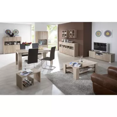 Table basse en Mélamine - Chêne - Fabriqué en Allemagne