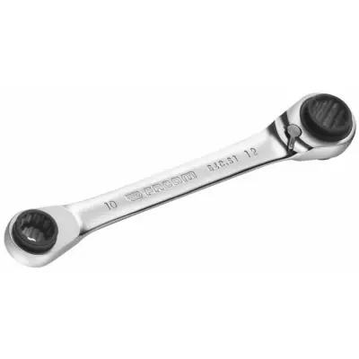 Ensemble de 2 Clés à Cliquet Cuatro FACOM - 8-19 mm - Argent