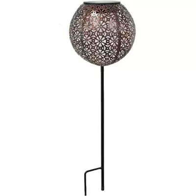 Décoration métal solaire rétro GALIX - 1 LED - 8h éclairage - 10 Lumens