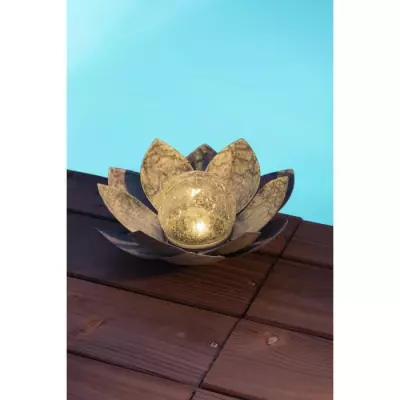 Éclairage solaire GALIX - Boule craquelée - 7 Lumens