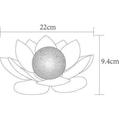 Éclairage solaire GALIX - Boule craquelée - 7 Lumens