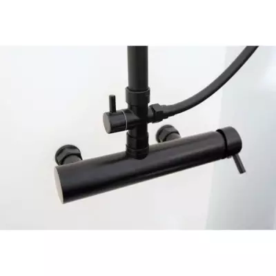 Cabine de douche 90x90 Style Industriel Noir - Livraison Compacte