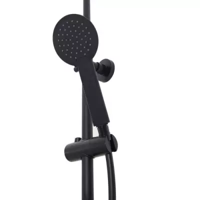 Cabine de douche 90x120x220 style industriel noir - Livraison rapide