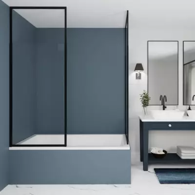 Pare-baignoire 1 volet GELCO ONLY Noir - 80 x 155/210