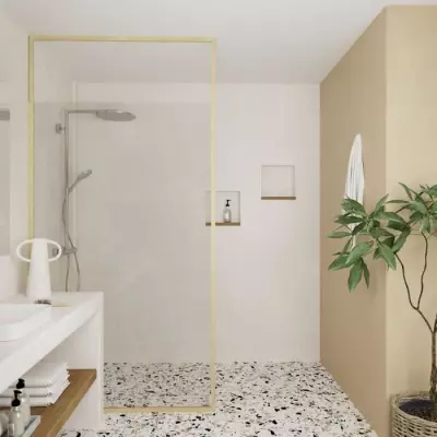 Paroi fixe GELCO effet bois 90x210/265 - Design élégant