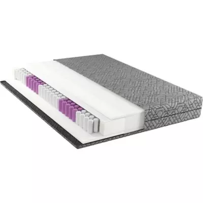Matelas GEOFLEX 140x190 cm - Ressorts ensachés - Réversible - 26 cm