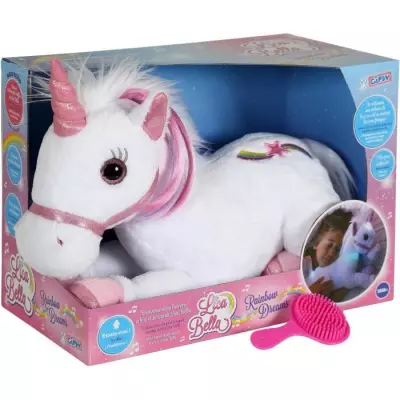 Peluche Licorne Interactive Féerique et Lumineuse - Made in France