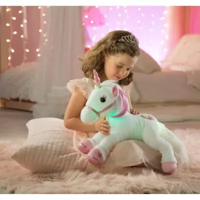 Peluche Licorne Interactive Féerique et Lumineuse - Made in France