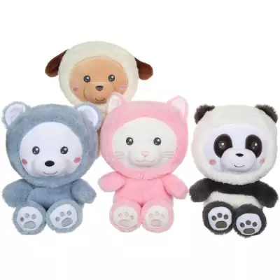 Peluche Ours Hoody Pets GIPSY TOYS Bleu 24 cm - Douceur et Originalité