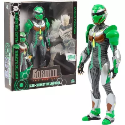 Figurine articulée GORMITI - Scion avec projecteur Terre Glen - 27 cm