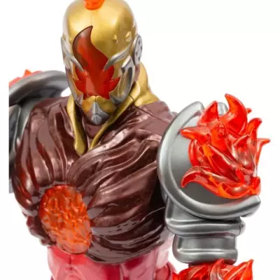 Figurine articulée Gormiti 27 cm avec arme - Modèle Feu