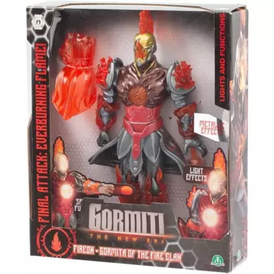 Figurine articulée Gormiti Fireon avec attaque lumineuse - 27 cm