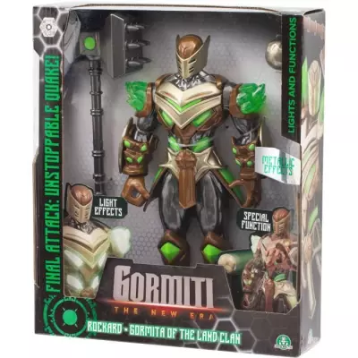 Figurine articulée GORMITI - Rockard avec attaque lumineuse Terre - 27 cm