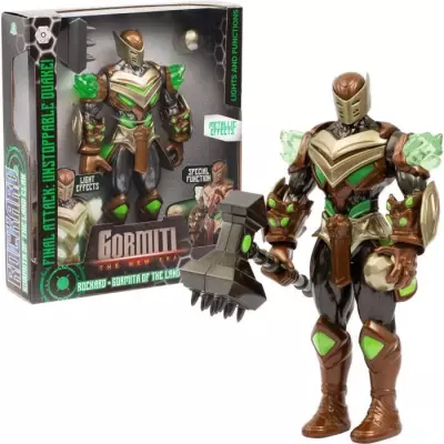 Figurine articulée GORMITI - Rockard avec attaque lumineuse Terre - 27 cm