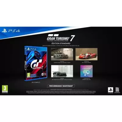 Découvrez Gran Turismo 7 - Jeu PS4 : Dimensions compactes pour des heures de plaisir !