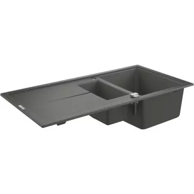 Évier composite GROHE K400 1000x500 mm Gris granite - Compact et fonctionnel