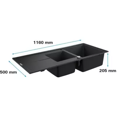 Evier composite avec égouttoir GROHE - K400 | Cuisine 