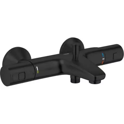 Mitigeur thermostatique bain/douche 1/2 - GROHE Noir mat - Economie d'eau