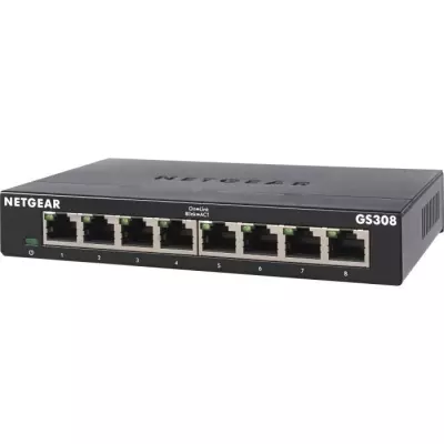Switch Ethernet Métal 8 ports Gigabit NETGEAR GS308 - Compact et performant