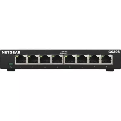Switch Ethernet Métal 8 ports Gigabit NETGEAR GS308 - Compact et performant
