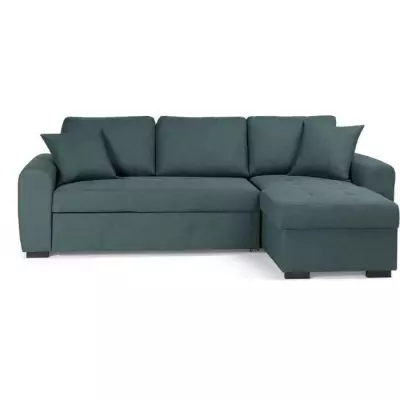 Canapé d'angle convertible 4 places - Vert - HAMILTON
