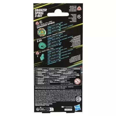 Beyblade X Dranzer Spiral 3-80T Couvercle de toupie de combat