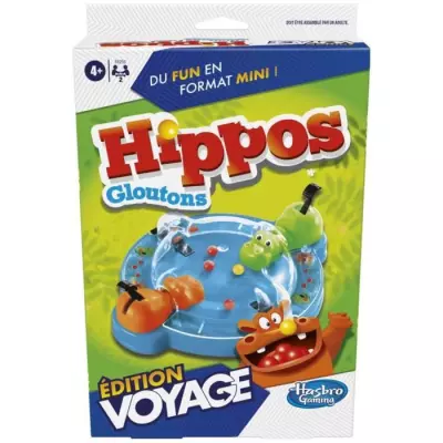 Hippos Gloutons Voyage: Jeu de société compact pour les petits voyagistes