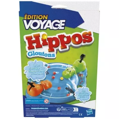 Hippos Gloutons Voyage: Jeu de société compact pour les petits voyagistes