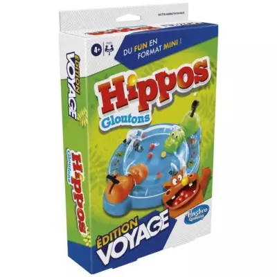 Hippos Gloutons Voyage: Jeu de société compact pour les petits voyagistes
