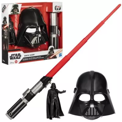 Pack Dark Vador: Sabre laser, masque et figurine - 4 ans Star Wars