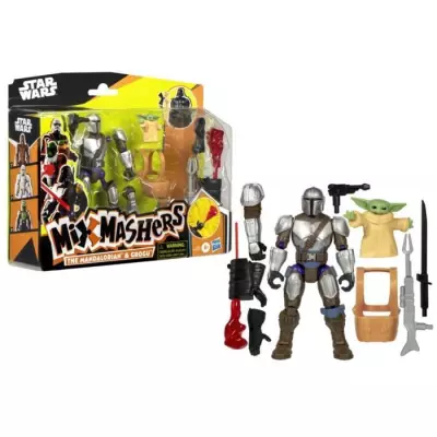 Figurine Deluxe Mandalorien et Grogu à personnaliser - Star Wars