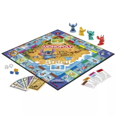 Monopoly Stitch Disney : jeu plateau 2-4 joueurs