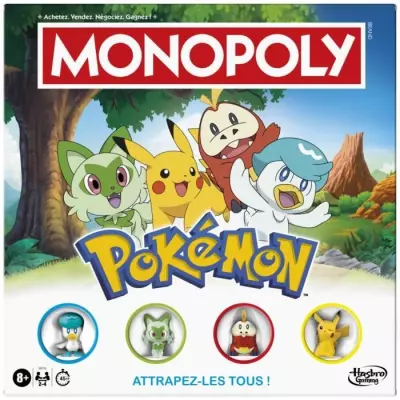 Monopoly Pokémon: jeu de plateau pour enfants et fans, 2-4 joueurs
