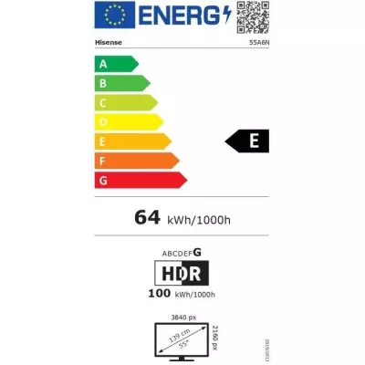 TV LED HISENSE 55A6N - 55" 4K UHD - Dolby Vision - Smart TV