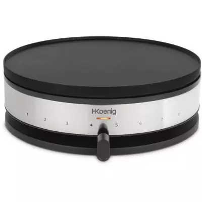 Crêpière HKoeNIG KREP56 1500W Noir/Acier - Surface 33 cm