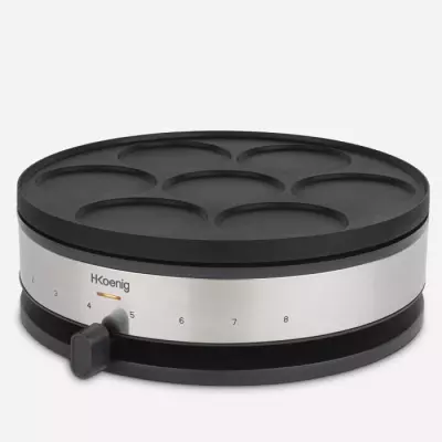 Crêpière HKoeNIG KREP56 1500W Noir/Acier - Surface 33 cm