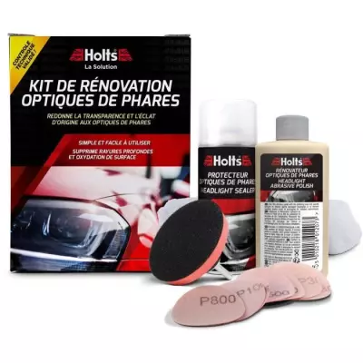 Kit Rénovateur d'optique de phare - HOLTS | Baume, Polish, Lustreur