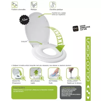 Abattant pour adulte et enfant Bambino - Pratique et coloré