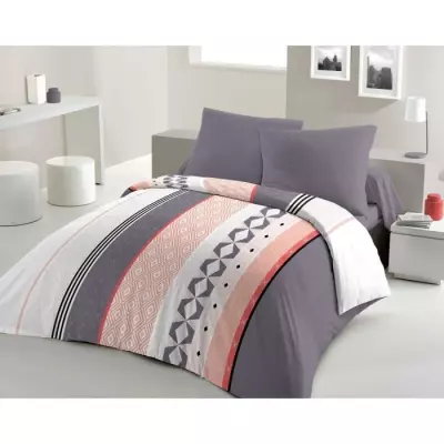 Parure de couette microfibre HOME PASSION BLING - Bleu