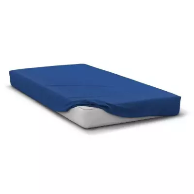Drap housse en microfibre bleu - 160x200 cm - HP71771
