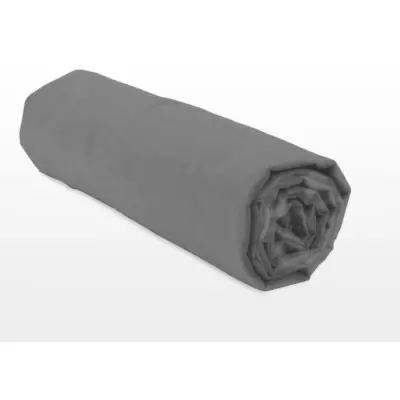 Drap housse Microfibre Gris anthracite - 180x200 cm - HOME LINGE PASSION