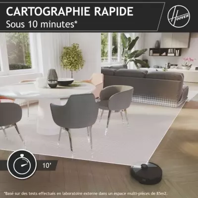 Aspirateur Robot Laveur HOOVER HG450HP HYDRO Pro - 4000 Pa - 120 min - 65 dBA